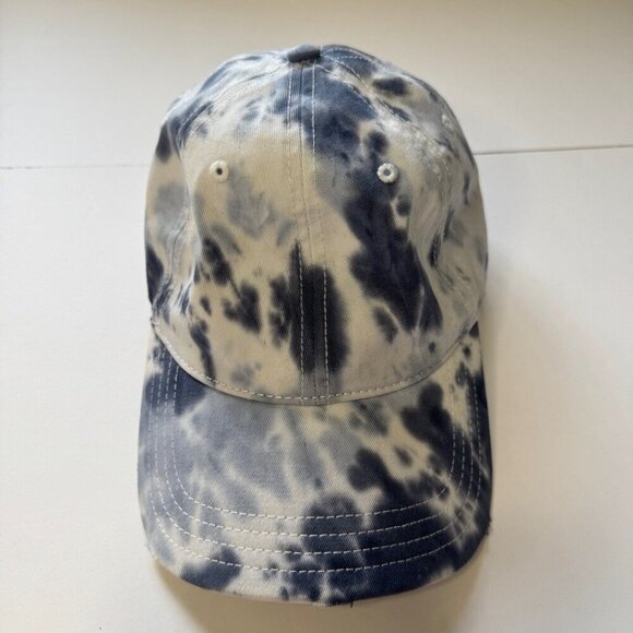 NWT Aerie Baseball Hat Cap Tie Dye Blue White 100% Cotton OS - Picture 4 of 13